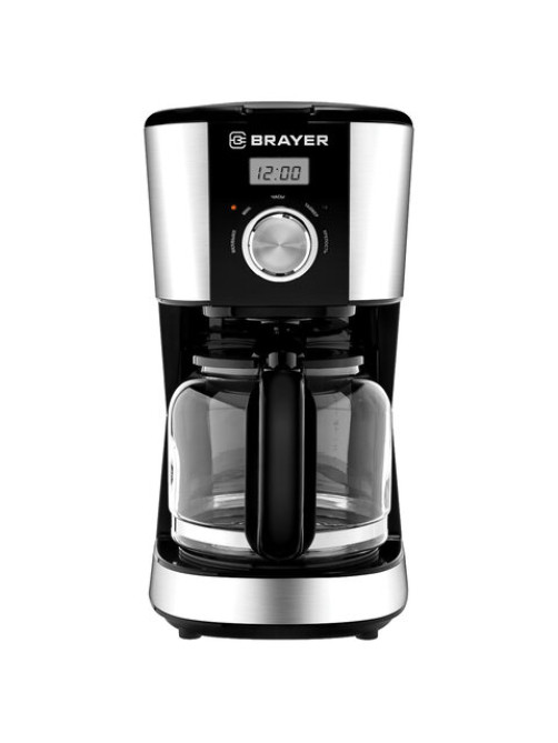 Кофеварка капельная BRAYER BR1122, 900 Вт, объем 1,5 л, черная