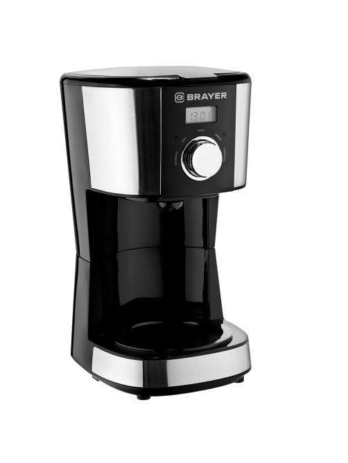 Кофеварка капельная BRAYER BR1122, 900 Вт, объем 1,5 л, черная