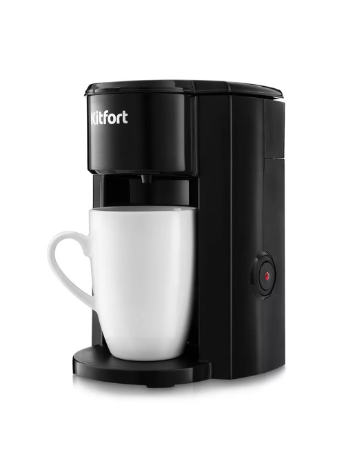 Кофеварка капельная KITFORT КТ-763, 350 Вт, объем 0,15 л, черная