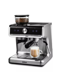 Кофейная станция KITFORT КТ-789, 1550 Вт, объем 2,8 л, для зерен 250 г, ручной капучинатор, серая