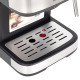 Кофеварка рожковая ручной капучинатор SONNEN CM8501, 1100 Вт, 1,5 л, 15 бар, черная/серебро, 456335