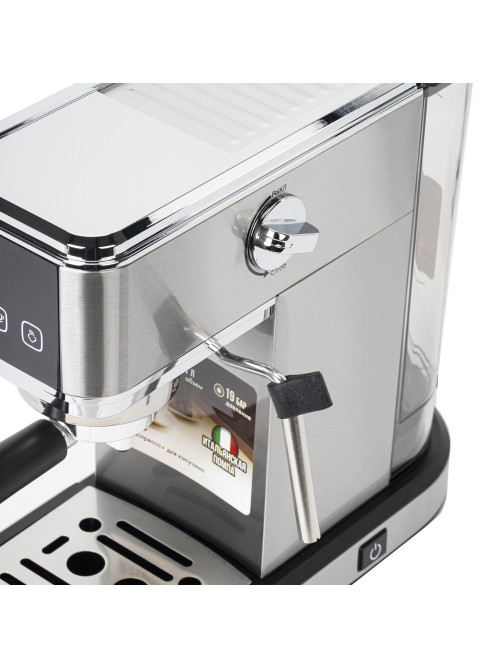 Кофеварка рожковая SONNEN CM-2033, ручной капучинатор, сенсор, 1 л, 1350 Вт, 19 бар, 457883
