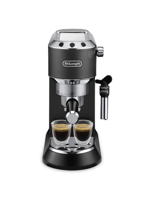 Кофеварка рожковая DELONGHI Dedica EC685.BK, 1350 Вт, объем 1,1 л, ручной капучинатор, черная
