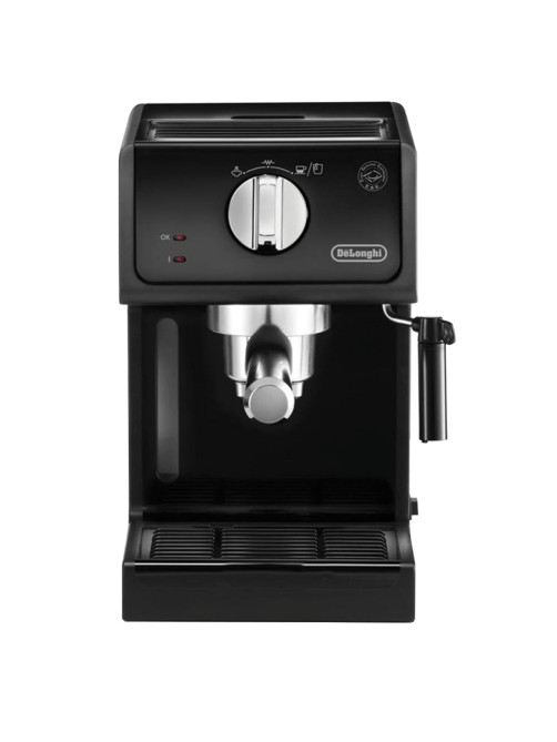 Кофеварка рожковая DELONGHI ECP31.21, 1100 Вт, объем 1 л, ручной капучинатор, черная