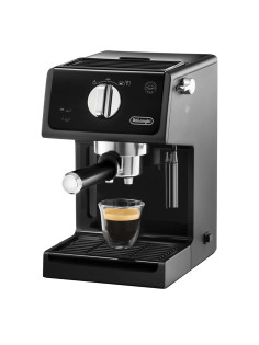Кофеварка рожковая DELONGHI ECP31.21, 1100 Вт, объем 1 л, ручной капучинатор, черная