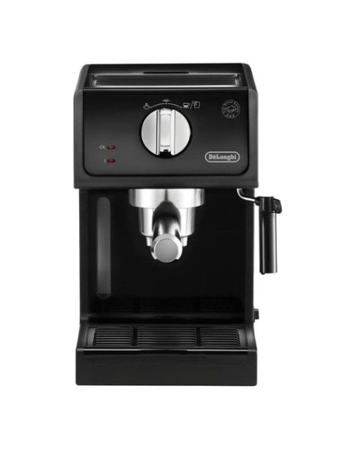 Кофеварка рожковая DELONGHI ECP31.21, 1100 Вт, объем 1 л, ручной капучинатор, черная