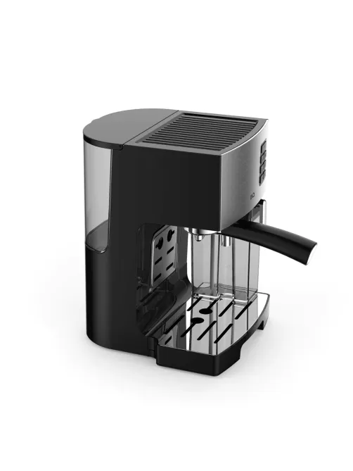 Кофеварка рожковая BQ (БИ-КЬЮ) CM9002, 1450 Вт, объем 1,4 л, 19 бар, автоматический капучинатор, стальная, 86195028