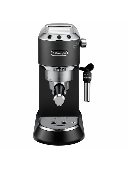 Кофеварка рожковая DELONGHI Dedica EC685.BK, 1350 Вт, объем 1,1 л, ручной капучинатор, черная