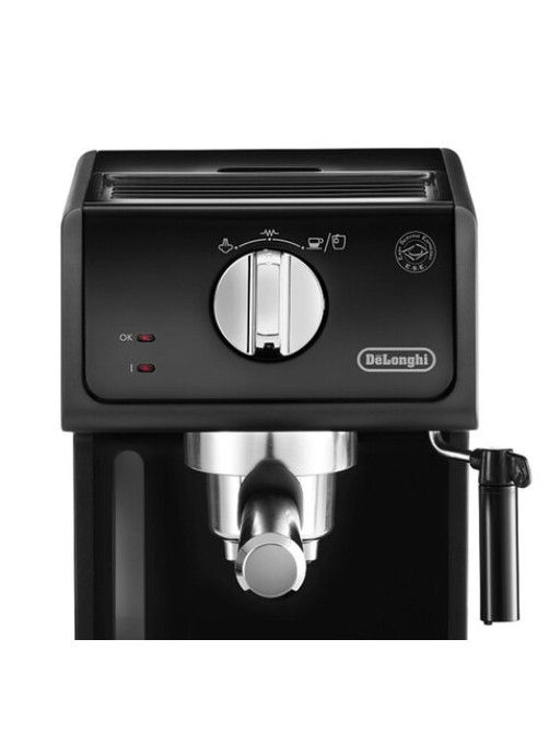 Кофеварка рожковая DELONGHI ECP31.21, 1100 Вт, объем 1 л, ручной капучинатор, черная