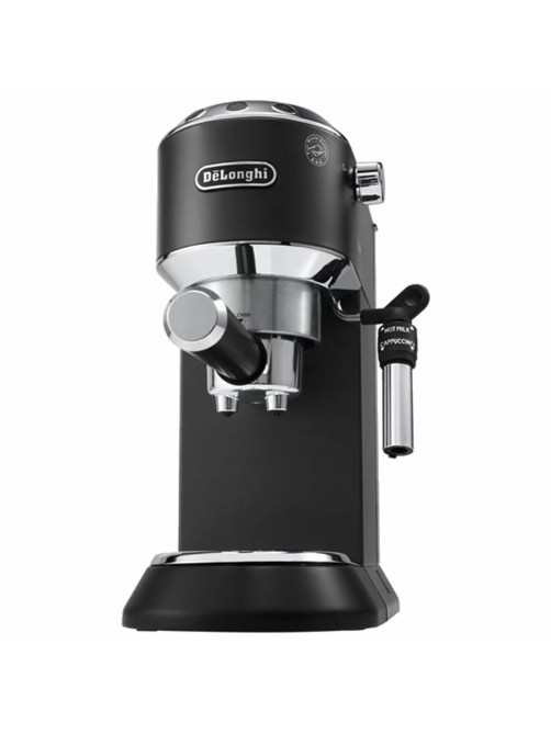 Кофеварка рожковая DELONGHI Dedica EC685.BK, 1350 Вт, объем 1,1 л, ручной капучинатор, черная