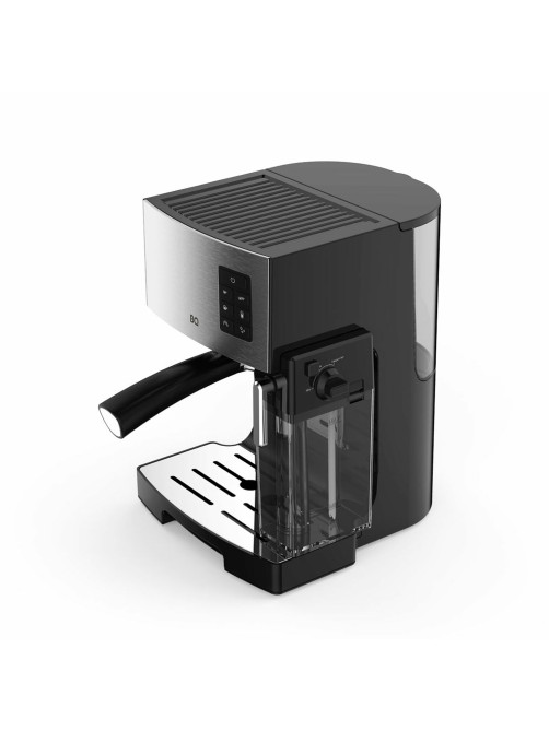 Кофеварка рожковая BQ (БИ-КЬЮ) CM9002, 1450 Вт, объем 1,4 л, 19 бар, автоматический капучинатор, стальная, 86195028