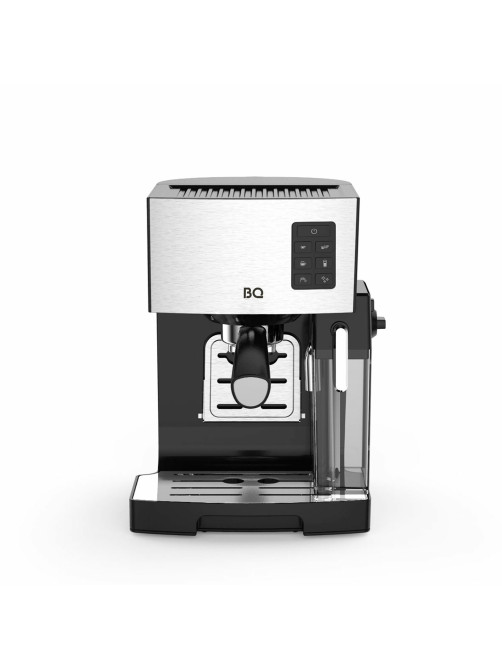 Кофеварка рожковая BQ (БИ-КЬЮ) CM9002, 1450 Вт, объем 1,4 л, 19 бар, автоматический капучинатор, стальная, 86195028