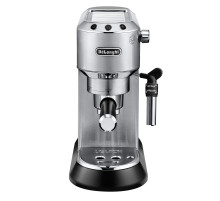 Кофеварка рожковая DELONGHI Dedica EC685.M, 1350 Вт, объем 1,1 л, ручной капучинатор, металлик
