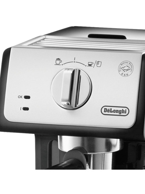Кофеварка рожковая DELONGHI ECP 33.21/BK, 1100 Вт, объем 1 л, ручной капучинатор, черная, ECP33.21/BK