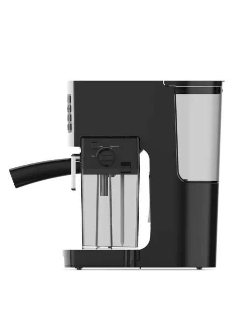 Кофеварка рожковая BQ (БИ-КЬЮ) CM9002, 1450 Вт, объем 1,4 л, 19 бар, автоматический капучинатор, стальная, 86195028