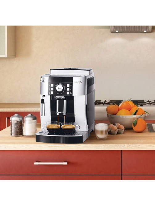 Кофемашина DELONGHI Magnifica S ECAM 21.117.SB, 1450 Вт, объем 1,8 л, ручной капучинатор, серебристая, EСAM 21.117.SB