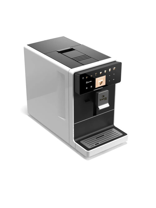 Кофемашина KAFFIT A5, 1400 Вт, объем 1,3 л, емкость для зерен 200 г, автокапучинатор, белая, A5 White