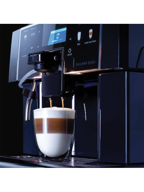 Кофемашина SAECO AULIKA EVO FOCUS, 1400 Вт, объем 2,5 л, для зерен 500 г, автокапучинатор, черная, 10000040