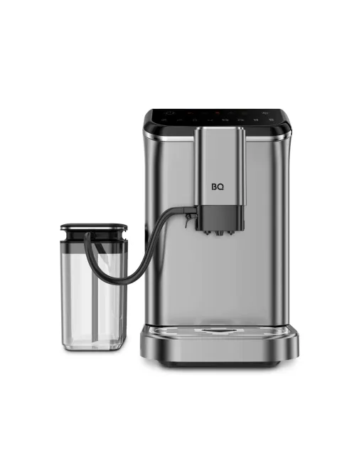 Кофемашина BQ (БИ-КЬЮ) CM6000, 1350 Вт, объем 1,5 л, автокапучинатор, серебристая, 86199065