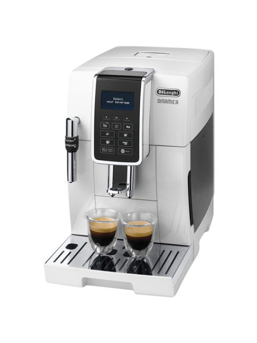 Кофемашина DELONGHI Dinamica ECAM 350.35.W, 1450 Вт, объем 1,8 л, ручной капучинатор, белая
