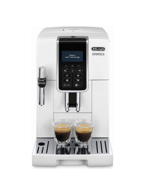 Кофемашина DELONGHI Dinamica ECAM 350.35.W, 1450 Вт, объем 1,8 л, ручной капучинатор, белая