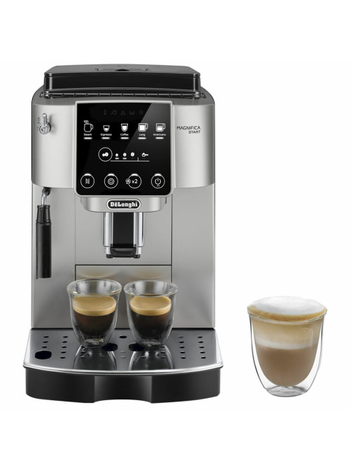 Кофемашина DELONGHI Magnifica Start ECAM220.30.SB, 1450 Вт, объем 1,8 л, ручной капучинатор, серебристо-черная