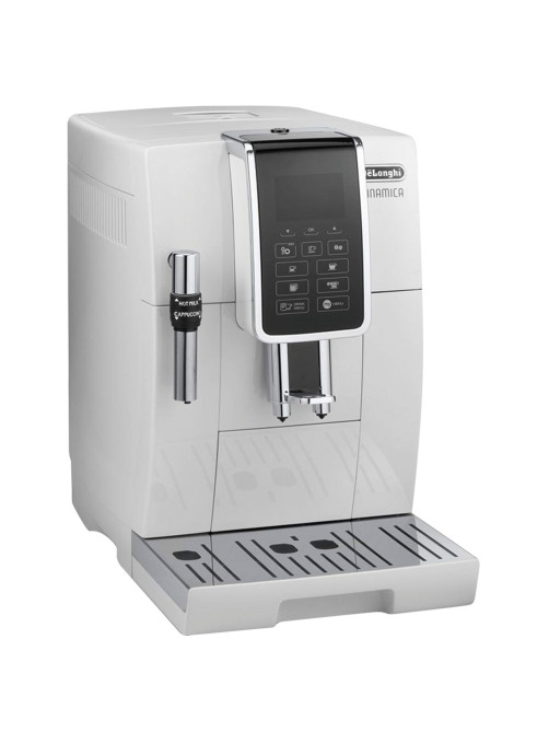 Кофемашина DELONGHI Dinamica ECAM 350.35.W, 1450 Вт, объем 1,8 л, ручной капучинатор, белая