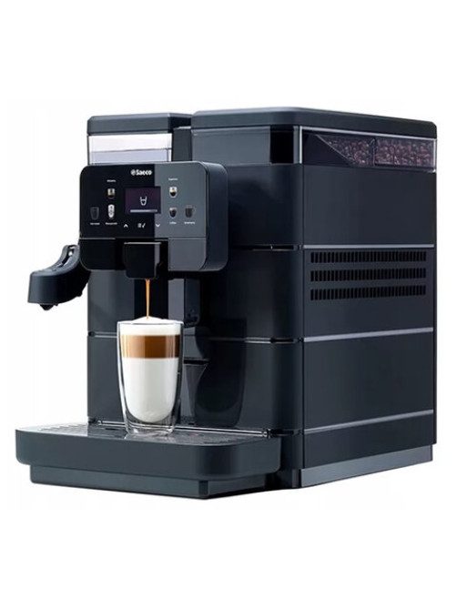 Кофемашина SAECO NEW ROYAL PLUS, 1400 Вт, объем 2,5 л, для зерен 600 г, автокапучинатор, черная, 9J0060