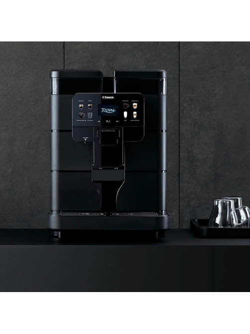 Кофемашина SAECO NEW ROYAL OTC, 1400 Вт, объем 2,5 л, для зерен 600 г, автокапучинатор, черная, 9J0080