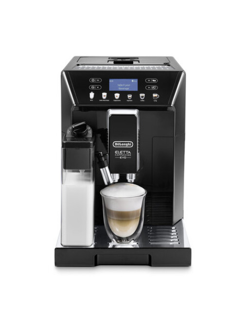 Кофемашина DELONGHI Eletta Cappuccino Evo ECAM46.860.B, 1450 Вт, объем 2 л, автокапучинатор, черная