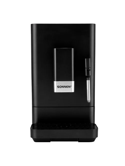 Кофемашина автоматическая SONNEN ACM-1002, ручной капучинатор, 1,5 л, 1350 Вт, 20 бар, 15 степеней помола, выбор крепости и объема, 457888