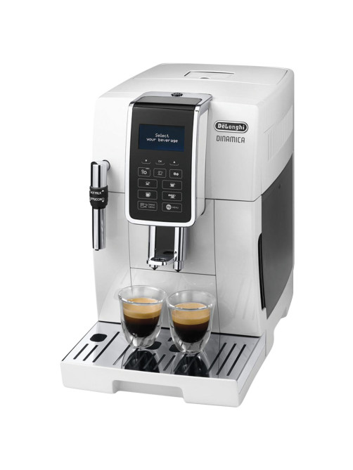 Кофемашина DELONGHI Dinamica ECAM 350.35.W, 1450 Вт, объем 1,8 л, ручной капучинатор, белая