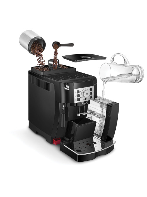 Кофемашина DELONGHI Magnifica S ECAM 22.110.B, 1450 Вт, объем 1,8 л, ручной капучинатор, черная, EСAM 22.110.B