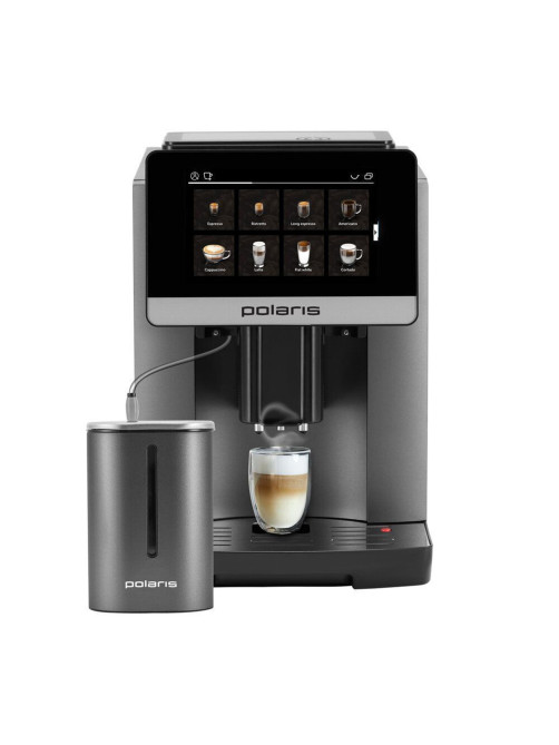 Кофемашина POLARIS PACM 2080AC WiFi IQ Home, 1500 Вт, объем 1,8 л, автокапучинатор, графитовая, 62311