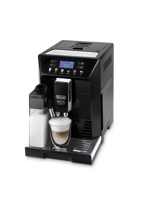 Кофемашина DELONGHI Eletta Cappuccino Evo ECAM46.860.B, 1450 Вт, объем 2 л, автокапучинатор, черная