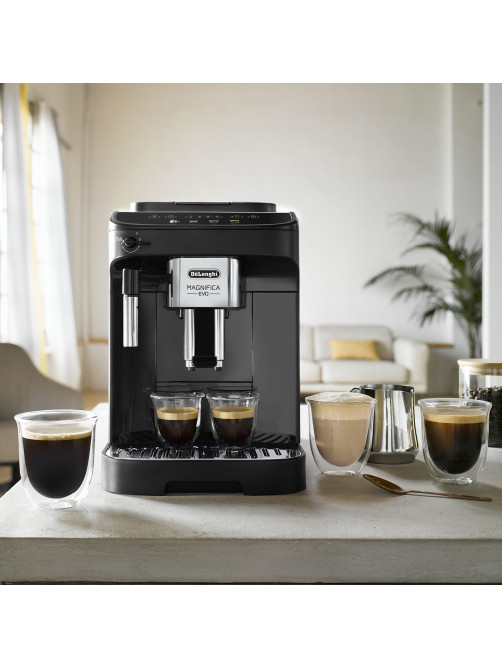 Кофемашина DELONGHI Magnifica Evo ECAM290.22.B, 1450 Вт, объем 1,8 л, ручной капучинатор, черная