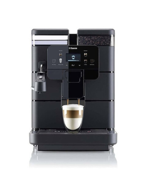 Кофемашина SAECO NEW ROYAL PLUS, 1400 Вт, объем 2,5 л, для зерен 600 г, автокапучинатор, черная, 9J0060