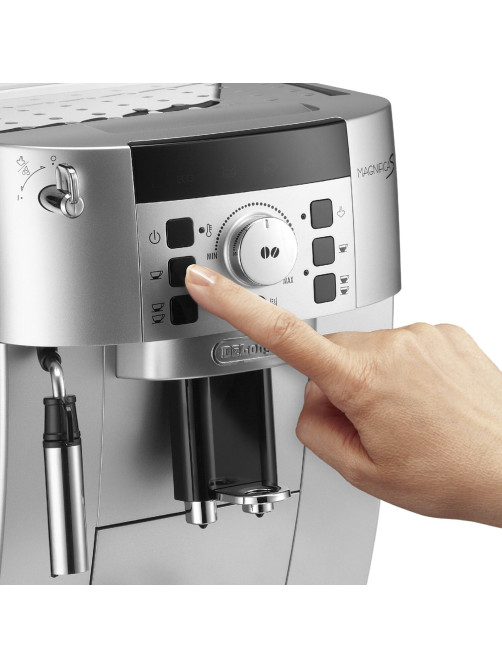 Кофемашина DELONGHI Magnifica S ECAM 22.110.SB, 1450 Вт, объем 1,8 л, ручной капучинатор, серебристая, EСAM 22.110.SB