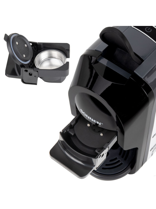 Кофемашина капсульная 3 в 1 для молотого кофе и капсул DOLCE GUSTO и NESPRESSO, SONNEN CM510G, 1450 Вт, 0,6 л, графит, 457339
