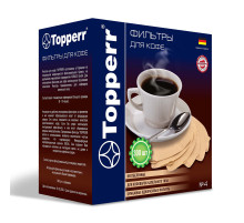 Фильтр TOPPERR №4 для кофеварок, бумажный, неотбеленный, 300 штук, 3047