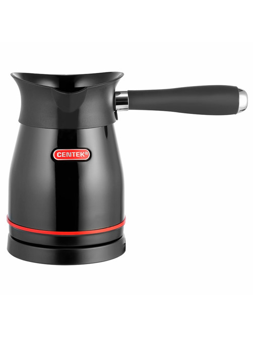 Турка электрическая CENTEK CT-1098, 0,5 л, 480 Вт, механическое управление, стальная, черная, CT-1098 SS