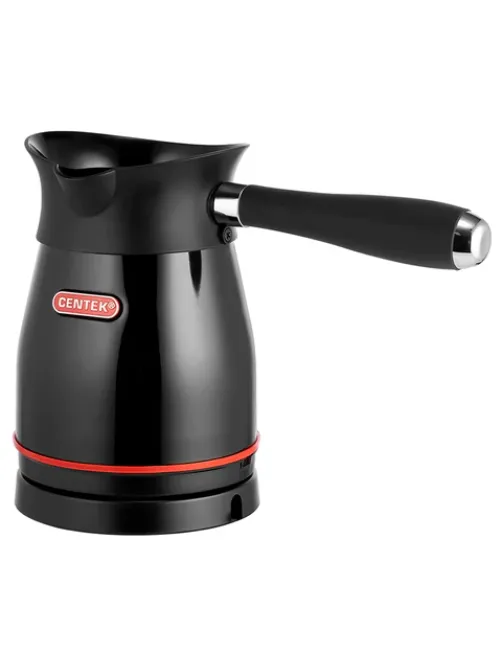 Турка электрическая CENTEK CT-1098, 0,5 л, 480 Вт, механическое управление, стальная, черная, CT-1098 SS