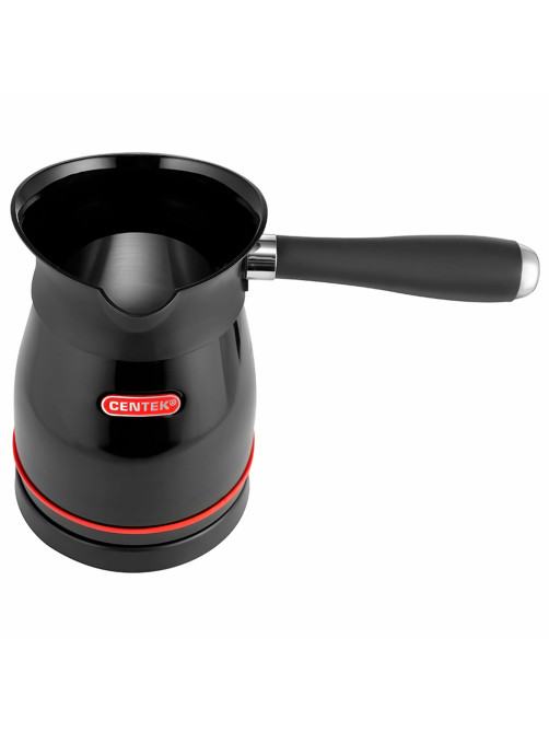 Турка электрическая CENTEK CT-1098, 0,5 л, 480 Вт, механическое управление, стальная, черная, CT-1098 SS