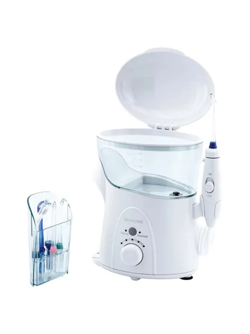 Ирригатор для полости рта REVYLINE RL 500, стационарный, емкость резервуара 0,6 л, 7 насадок, белый