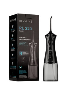 Ирригатор для полости рта REVYLINE RL 220, емкость резервуара 0,3 л, 2 насадки, черный, 7944