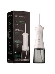 Ирригатор для полости рта REVYLINE RL 220, емкость резервуара 0,3 л, 2 насадки, белый, 7943