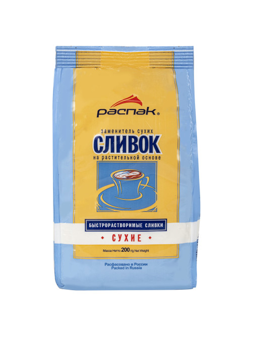 Сливки сухие быстрорастворимые 200 г (~80-85 порций), РАСПАК, гнз001