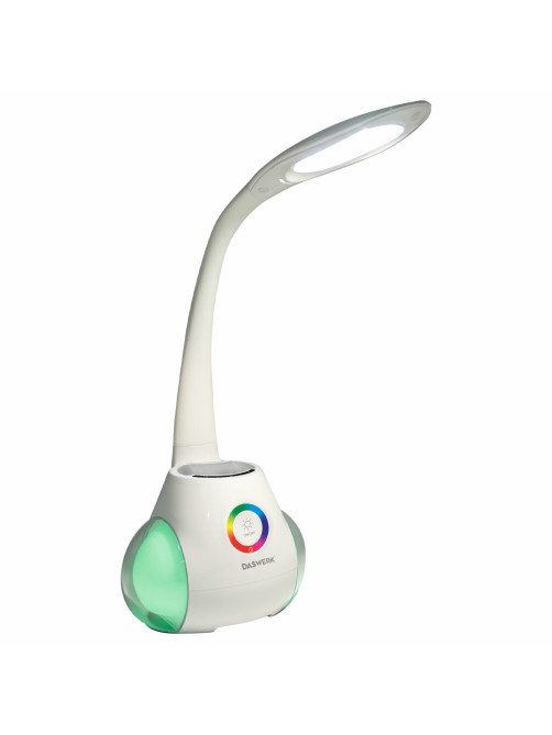 Настольная лампа / светильник с органайзером и Bluetooth колонкой, LED, 6 Вт, белый, DASWERK (ДАСВЕРК), 238328