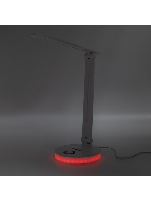 Настольная лампа-светильник, ночник SONNEN RG-001, 30 LED, 6 Вт, 3 режима, RGB-подсветка, белый, 238774