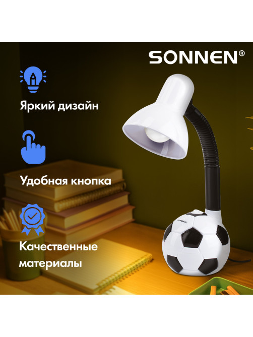 Настольная лампа / светильник SONNEN OU-503, на подставке, цоколь Е27, 